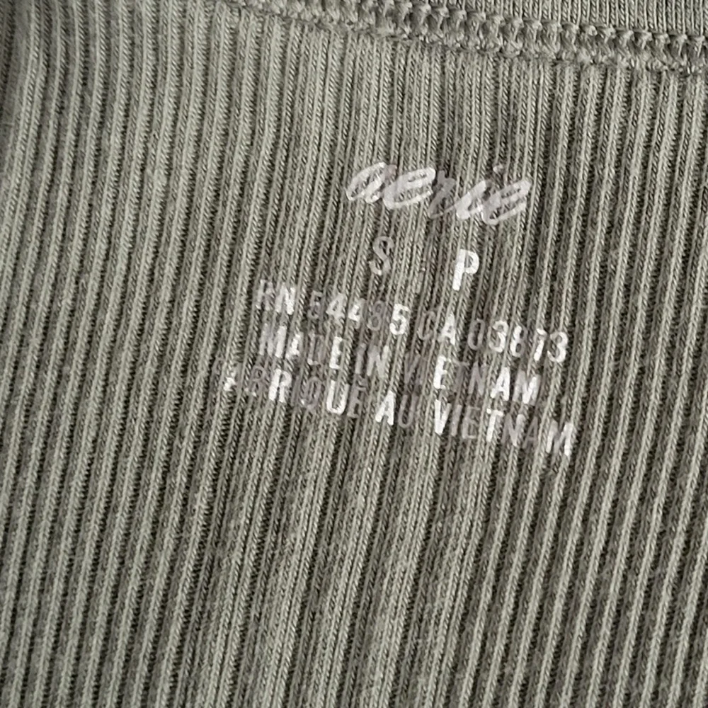Aerie Women’s Racerback Tank Dress Olive Ribbed Knit‎ Sleeveless size Small - Picture 5 of 9
